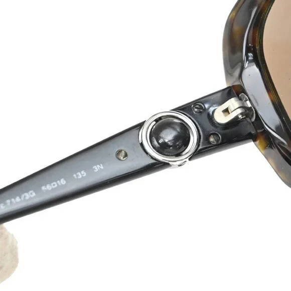 CHANEL CC Logo Sunglasses Eye Wear Plastic Black GHW 5148-A Italy 66RF645